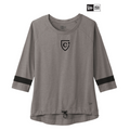 CAPELLA New Era ® Ladies Tri-Blend 3/4-Sleeve Tee - Shadow Grey/ Black Solid