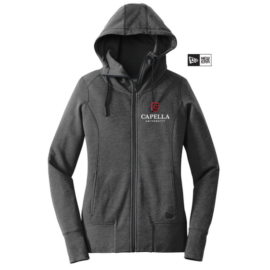 NEW CAPELLA New Era® Ladies Tri-Blend Fleece Full-Zip Hoodie - Black Heather