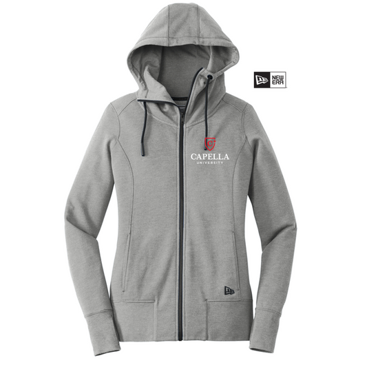 NEW CAPELLA New Era® Ladies Tri-Blend Fleece Full-Zip Hoodie - Shadow Grey Heather