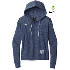 CAPELLA Nike Ladies Gym Vintage Full-Zip Hoodie - Team Navy