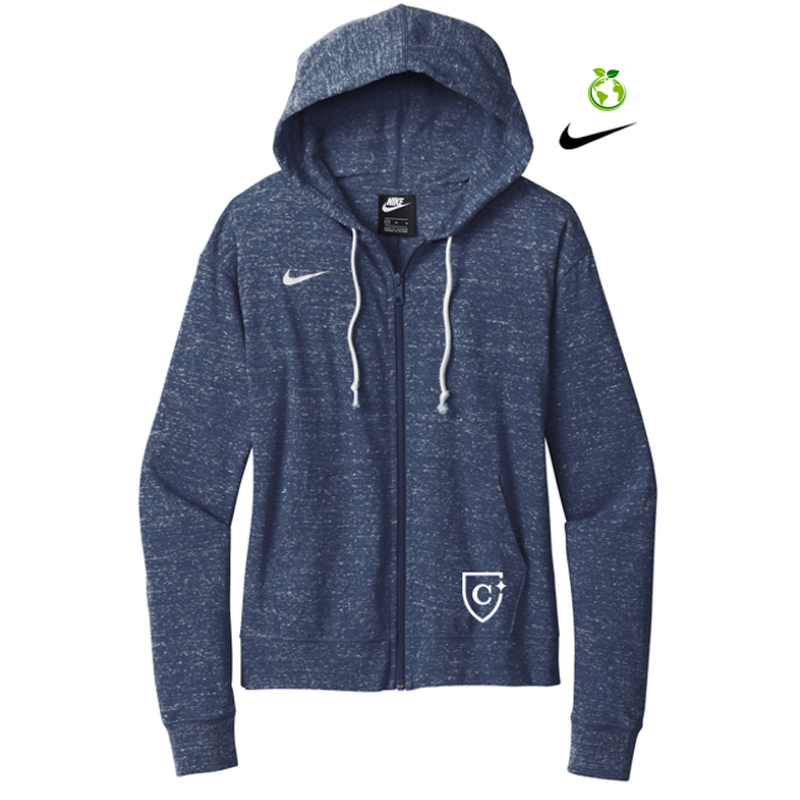 CAPELLA Nike Ladies Gym Vintage Full-Zip Hoodie - Team Navy