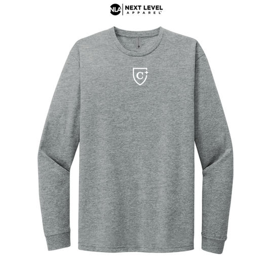 NEW CAPELLA Next Level™ Unisex CVC Long Sleeve Tee - Dark Grey Heather