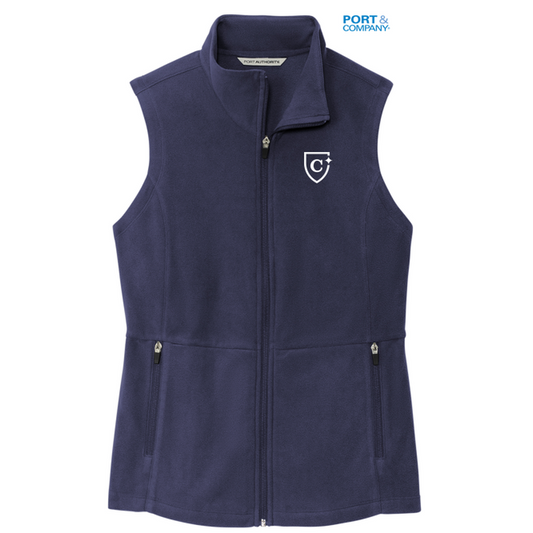 NEW CAPELLA Port Authority® Ladies Accord Microfleece Vest - Navy