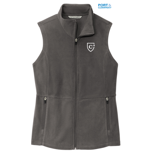 NEW CAPELLA Port Authority® Ladies Accord Microfleece Vest - Pewter