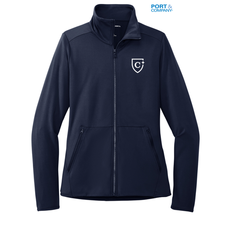 CAPELLA Port Authority® Ladies Accord Stretch Fleece Full-Zip - Navy