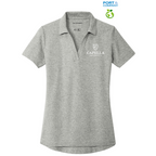 CAPELLA Port Authority® Ladies C-FREE ™ Cotton Blend Pique Polo - Deep Smoke Heather