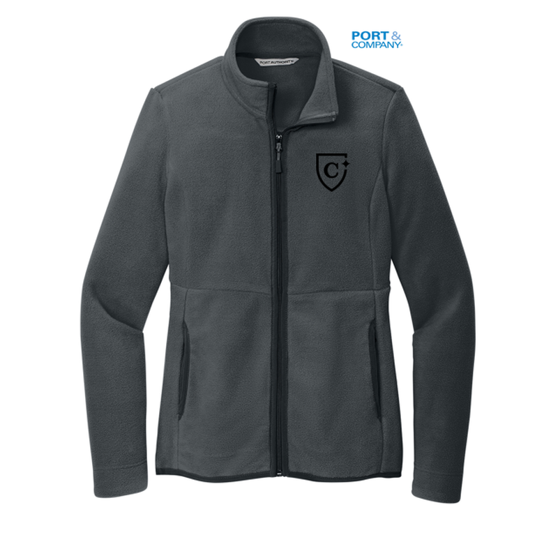 NEW CAPELLA Port Authority® Ladies Connection Fleece Jacket - Charcoal