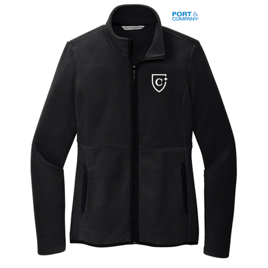 NEW CAPELLA Port Authority® Ladies Connection Fleece Jacket - Deep Black