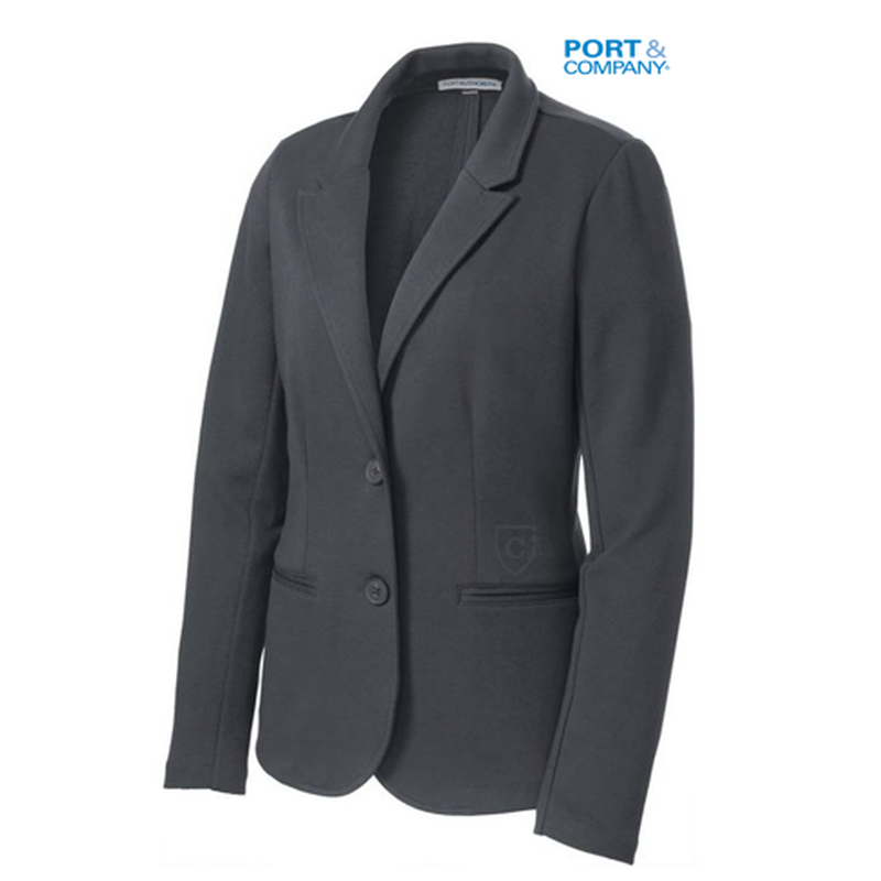 CAPELLA Port Authority® Ladies Knit Blazer - Battleship Grey