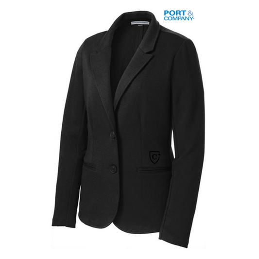 NEW CAPELLA Port Authority® Ladies Knit Blazer - BLACK