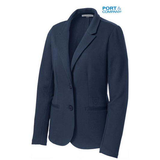 NEW CAPELLA Port Authority® Ladies Knit Blazer - NAVY