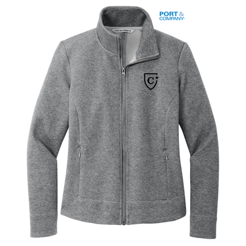 CAPELLA Port Authority® Ladies Network Fleece Jacket - Grey Heather
