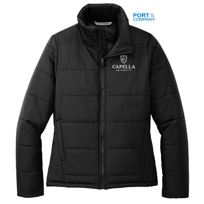 NEW CAPELLA Port Authority® Ladies Puffer Jacket - Black