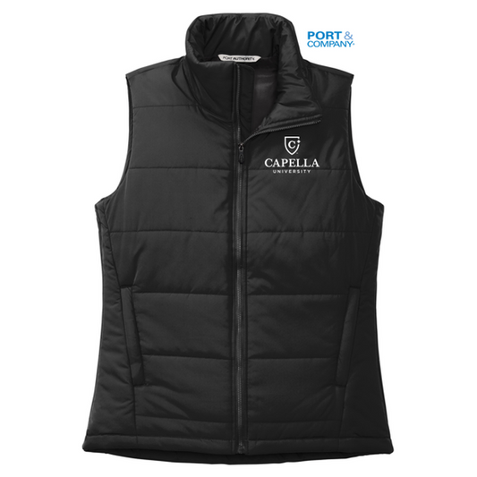 NEW CAPELLA Port Authority® Ladies Puffer Vest - Black