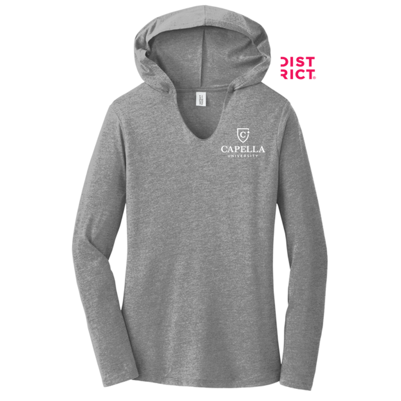 NEW District ® Women’s Perfect Tri ® Long Sleeve Hoodie - Grey Frost