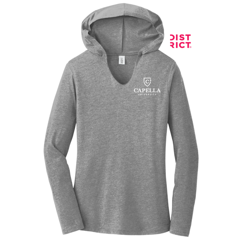 CAPELLA District ® Women’s Perfect Tri ® Long Sleeve Hoodie - Grey Frost