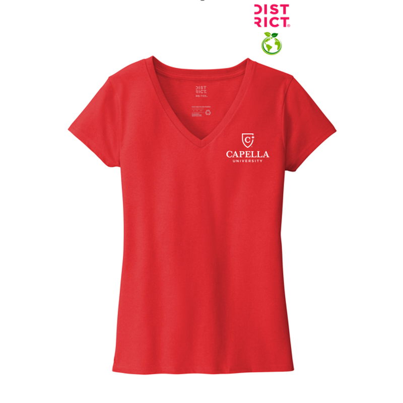 CAPELLA District ® Women’s Re-Tee ™ V-Neck - Ruby Red