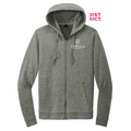 CAPELLA District® Perfect Tri® Fleece Full-Zip Hoodie - Heathered Charcoal