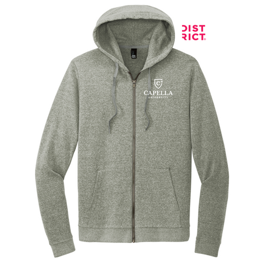 NEW CAPELLA District® Perfect Tri® Fleece Full-Zip Hoodie - Grey Frost