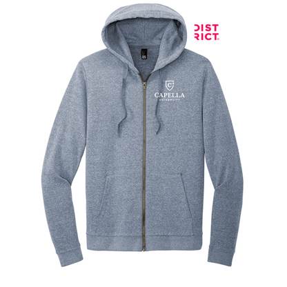 NEW CAPELLA District® Perfect Tri® Fleece Full-Zip Hoodie - Navy Frost