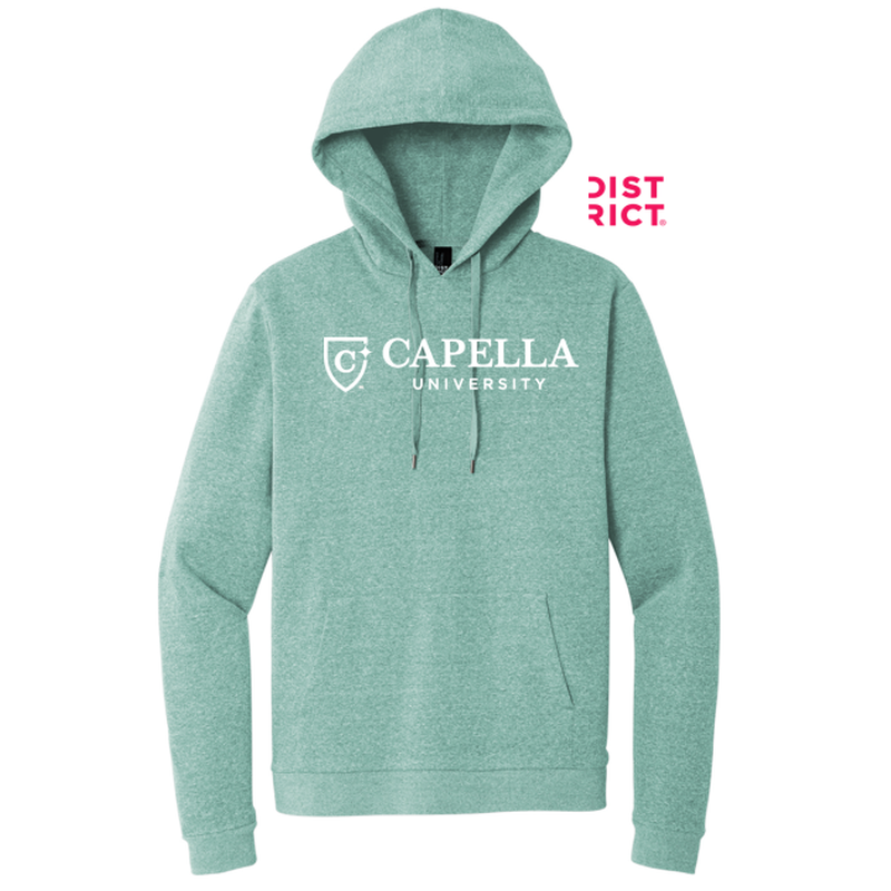 CAPELLA District® Perfect Tri® Fleece Pullover Hoodie - Heathered Eucalyptus Blue