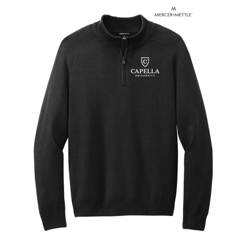 NEW CAPELLA Mercer+Mettle™ 1/4-Zip Sweater - Deep Black