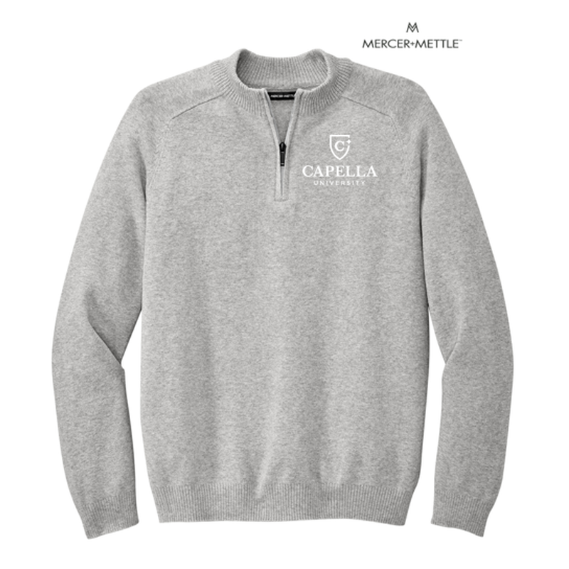 CAPELLA Mercer+Mettle™ 1/4-Zip Sweater - Gusty Grey Heather