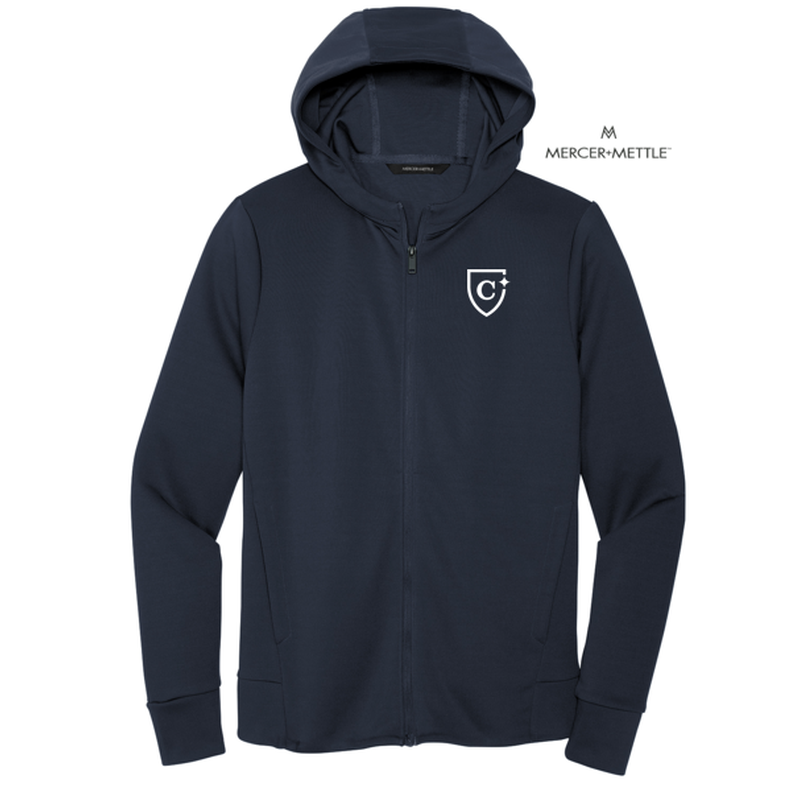 CAPELLA Mercer+Mettle™ Double-Knit Full-Zip Hoodie - Night Navy
