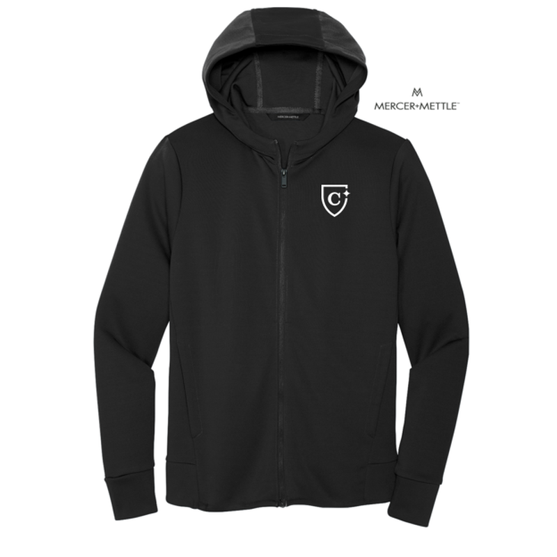 CAPELLA Mercer+Mettle™ Double-Knit Full-Zip Hoodie - Deep Black