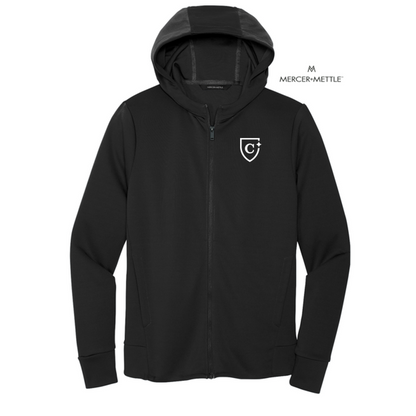 NEW CAPELLA Mercer+Mettle™ Double-Knit Full-Zip Hoodie - Deep Black