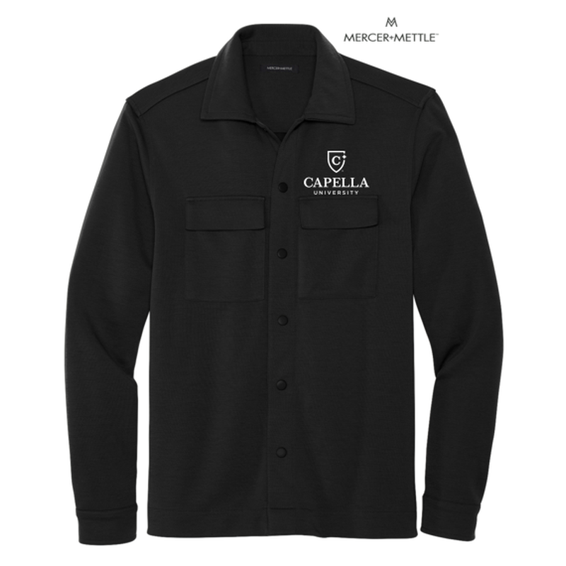 NEW CAPELLA Mercer+Mettle™ Double-Knit Snap Front Jacket - Deep Black