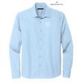 CAPELLA Mercer+Mettle™ Long Sleeve Stretch Woven Shirt - Air Blue End On End