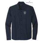 CAPELLA Mercer+Mettle™ Long Sleeve Stretch Woven Shirt - Night Navy