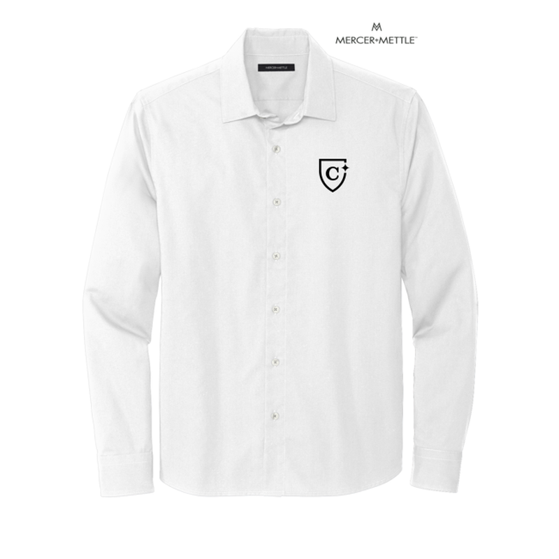 NEW CAPELLA Mercer+Mettle™ Long Sleeve Stretch Woven Shirt - White