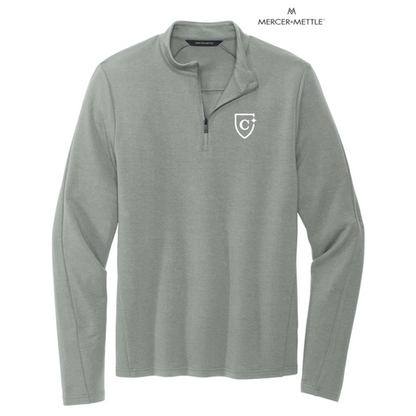 NEW CAPELLA Mercer+Mettle™ Stretch 1/4-Zip Pullover - Gusty Grey