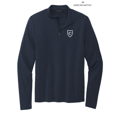 NEW CAPELLA Mercer+Mettle™ Stretch 1/4-Zip Pullover - Night Navy