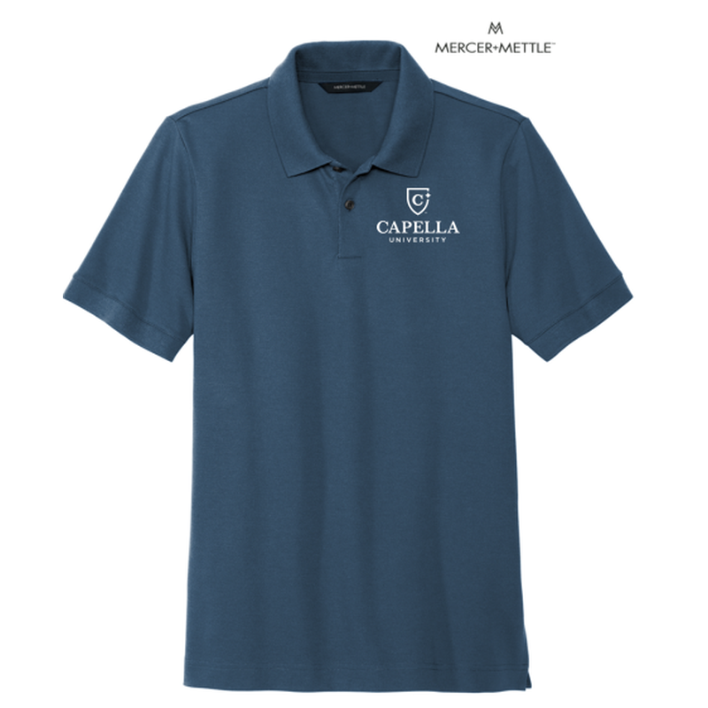 NEW CAPELLA Mercer+Mettle™ Stretch Heavyweight Pique Polo - Insignia Blue