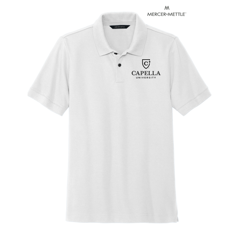 CAPELLA Mercer+Mettle™ Stretch Heavyweight Pique Polo - White