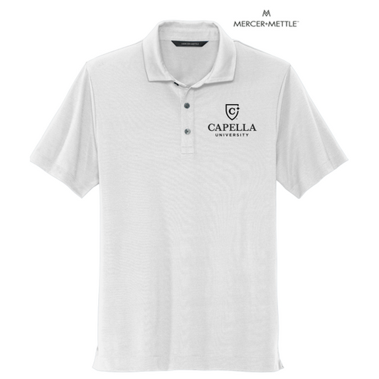 CAPELLA Mercer+Mettle™ Stretch Jersey Polo - White