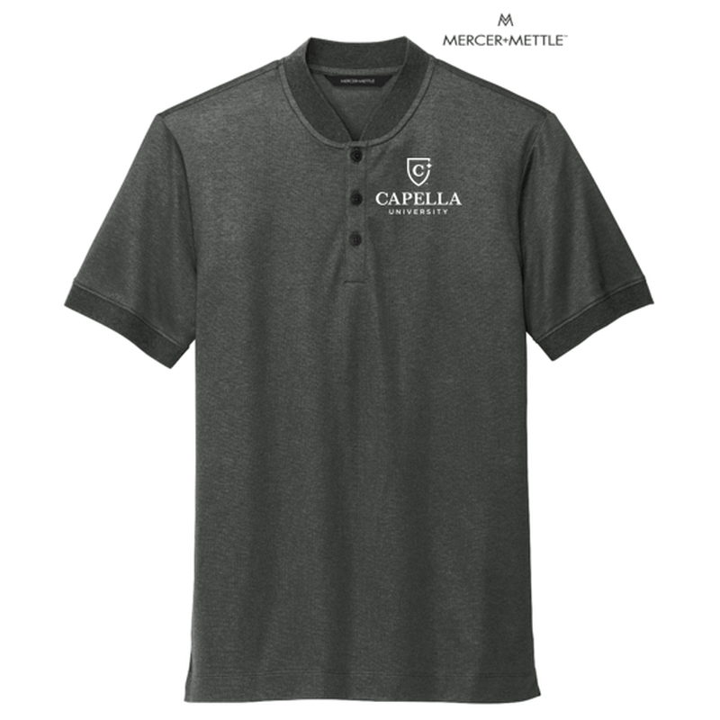 CAPELLA Mercer+Mettle™ Stretch Pique Henley - Anchor Grey Heather