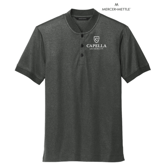 CAPELLA Mercer+Mettle™ Stretch Pique Henley - Anchor Grey Heather