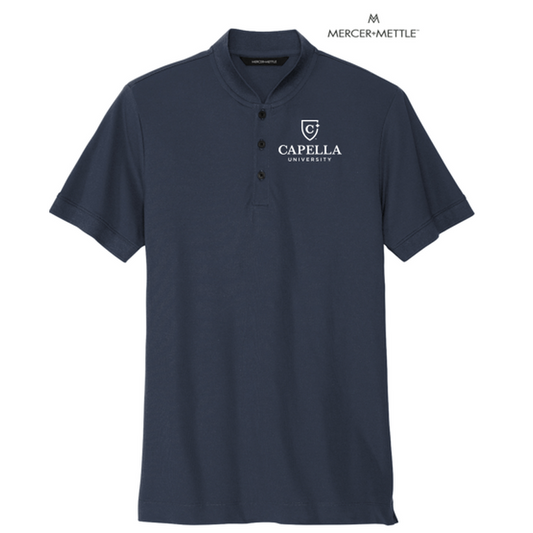 CAPELLA Mercer+Mettle™ Stretch Pique Henley - Night Navy