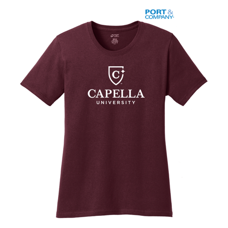 CAPELLA Port & Company® Ladies Core Cotton Tee - Athletic Maroon