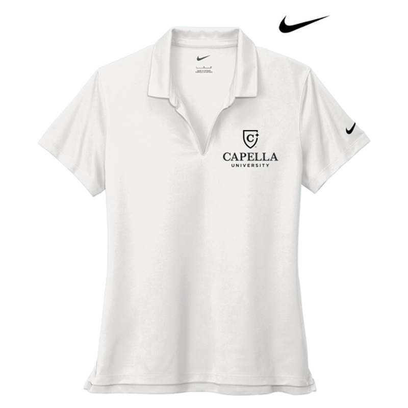 CAPELLA Nike Ladies Dri-FIT Micro Pique 2.0 Polo - White