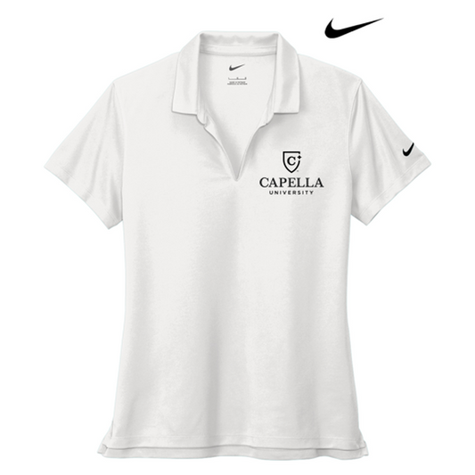 NEW CAPELLA Nike Ladies Dri-FIT Micro Pique 2.0 Polo - White