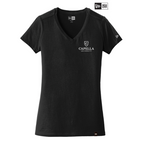 CAPELLA New Era® Ladies Heritage Blend V-Neck Tee - Black