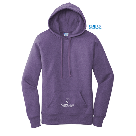 NEW CAPELLA Port & Company ® Ladies Core Fleece Pullover Hooded Sweatshirt - Heather Purple