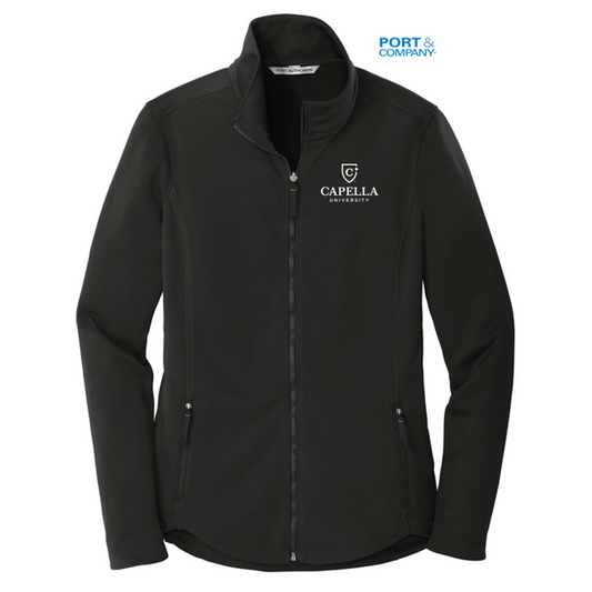 NEW CAPELLA Port Authority ® Ladies Collective Smooth Fleece Jacket - Deep Black