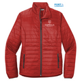 CAPELLA Port Authority ® Ladies Packable Puffy Jacket - Fire Red/ Graphite
