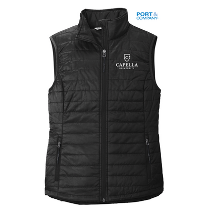 NEW CAPELLA Port Authority ® Ladies Packable Puffy Vest - Black